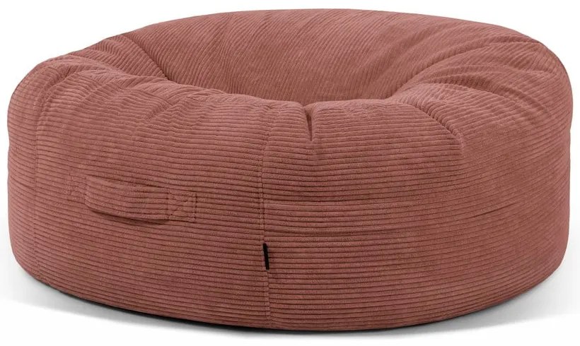 Téglavörös kordbársony babzsákfotel Roll 135 – SLOWDOWN