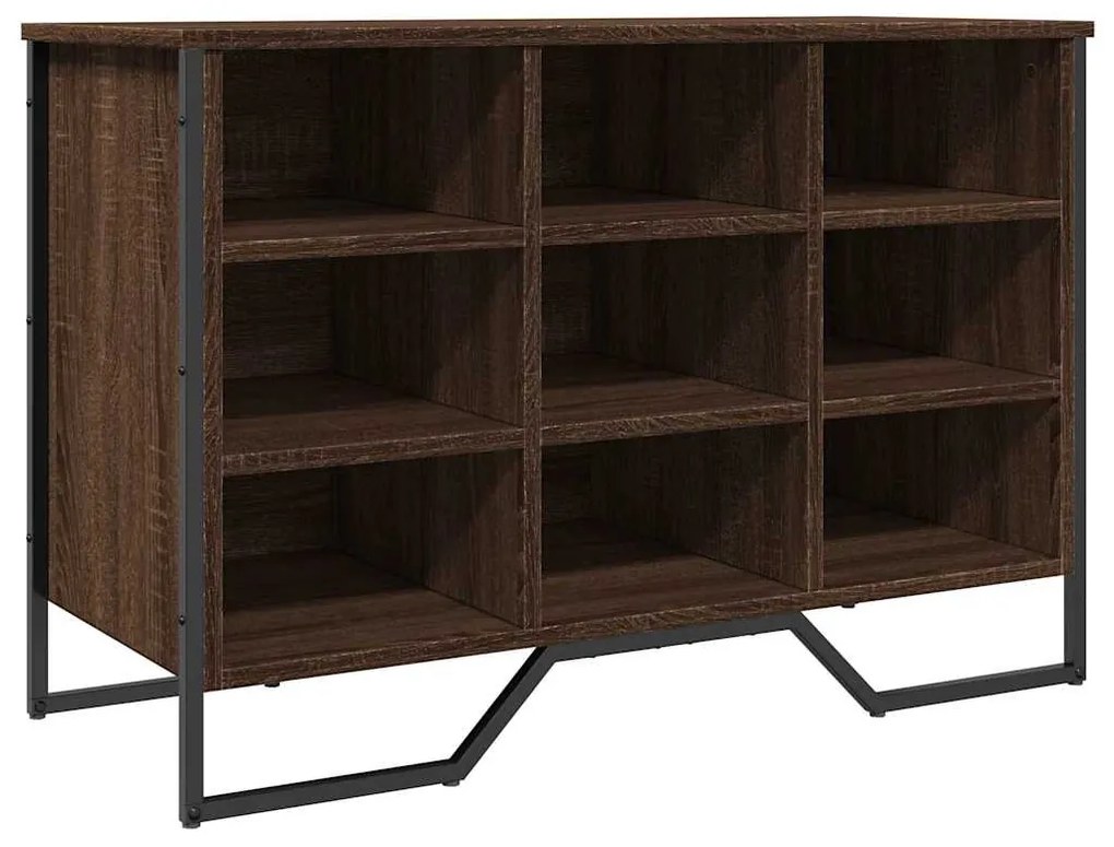 barna tölgy színű szerelt fa cipősszekrény 90 x 38 x 61,5 cm