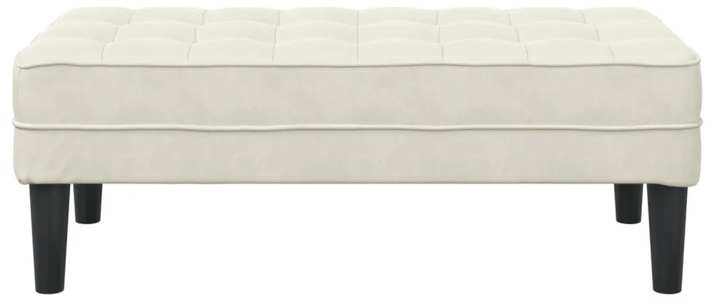 Krémszínű Pad 113 cm Bársony