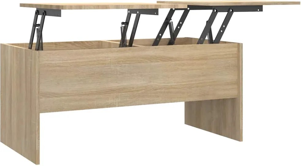 vidaXL sonoma tölgy színű szerelt fa dohányzóasztal 102x50,5x46,5 cm