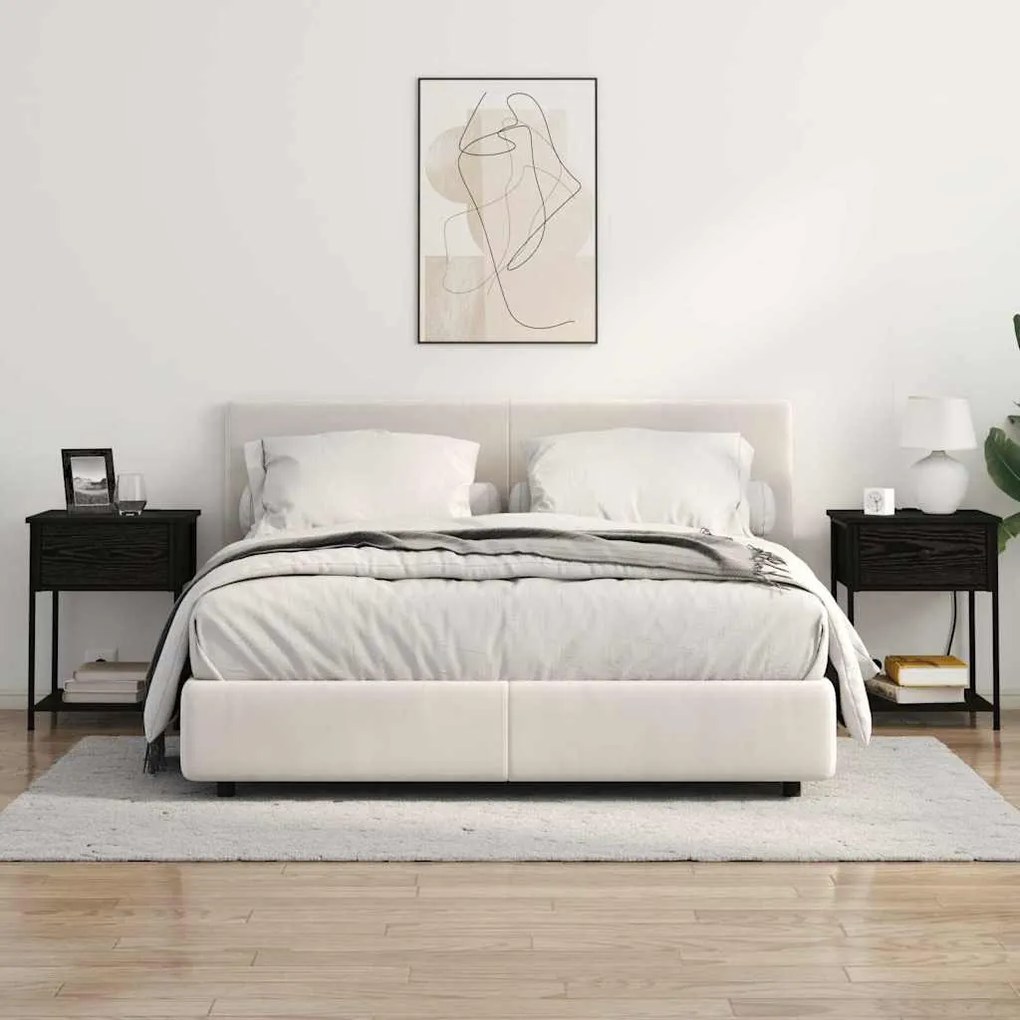 Éjjeliszekrény 2 pcs Musta tammi 42 x 41 x 56 cm Faanyag