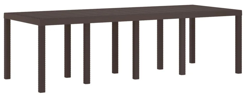 Kerti Asztal Barna 250x100x73 cm Műrattan