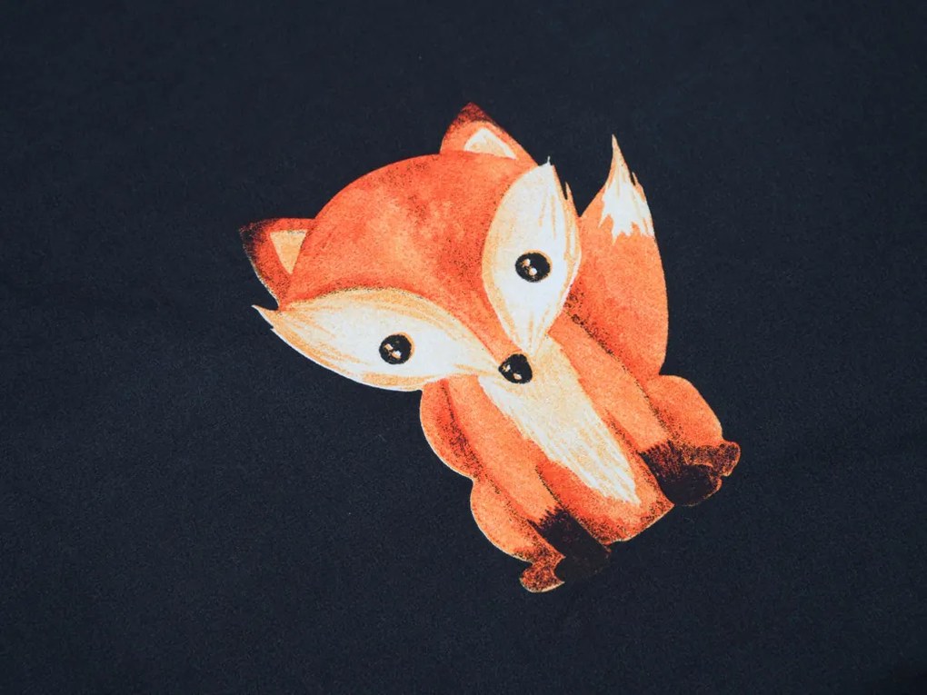 FOXES fekete mikroszálas ágyneműhuzat Ágyneműhuzat mérete: 2 db 70 x 80 cm | 160 x 200 cm