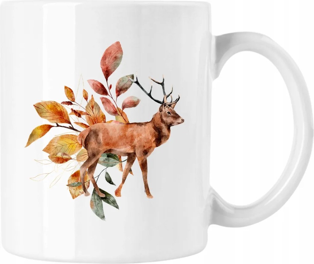 Bögre Szarvas Őszi Art Fehér 330ml