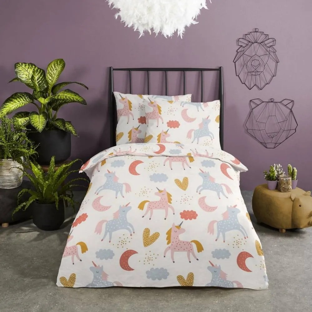 Unicorn gyerek pamut ágyneműhuzat, 140 x 220 cm - Good Morning