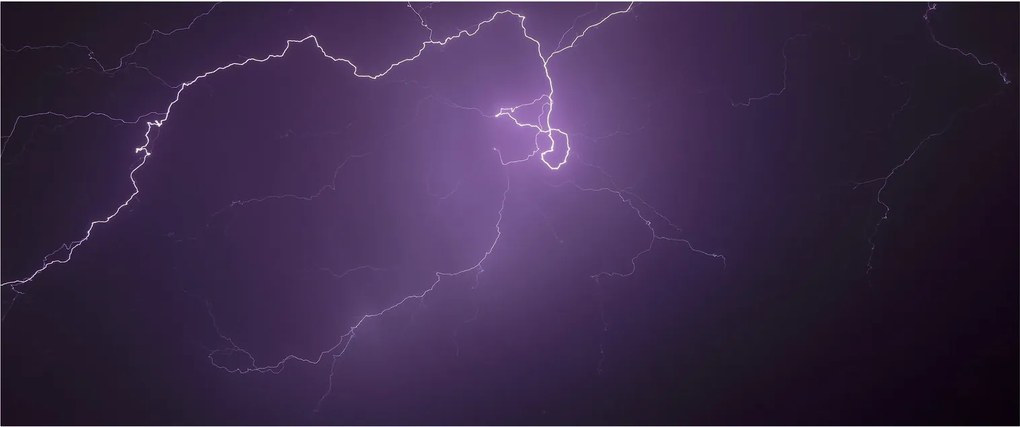 Villámzó égbolt képe (120x50 cm)