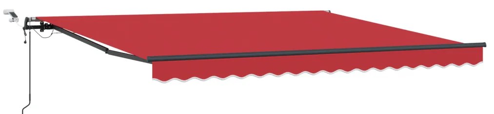 Automatikus Behúzható Napellenző LED-del Piros 400x300 cm