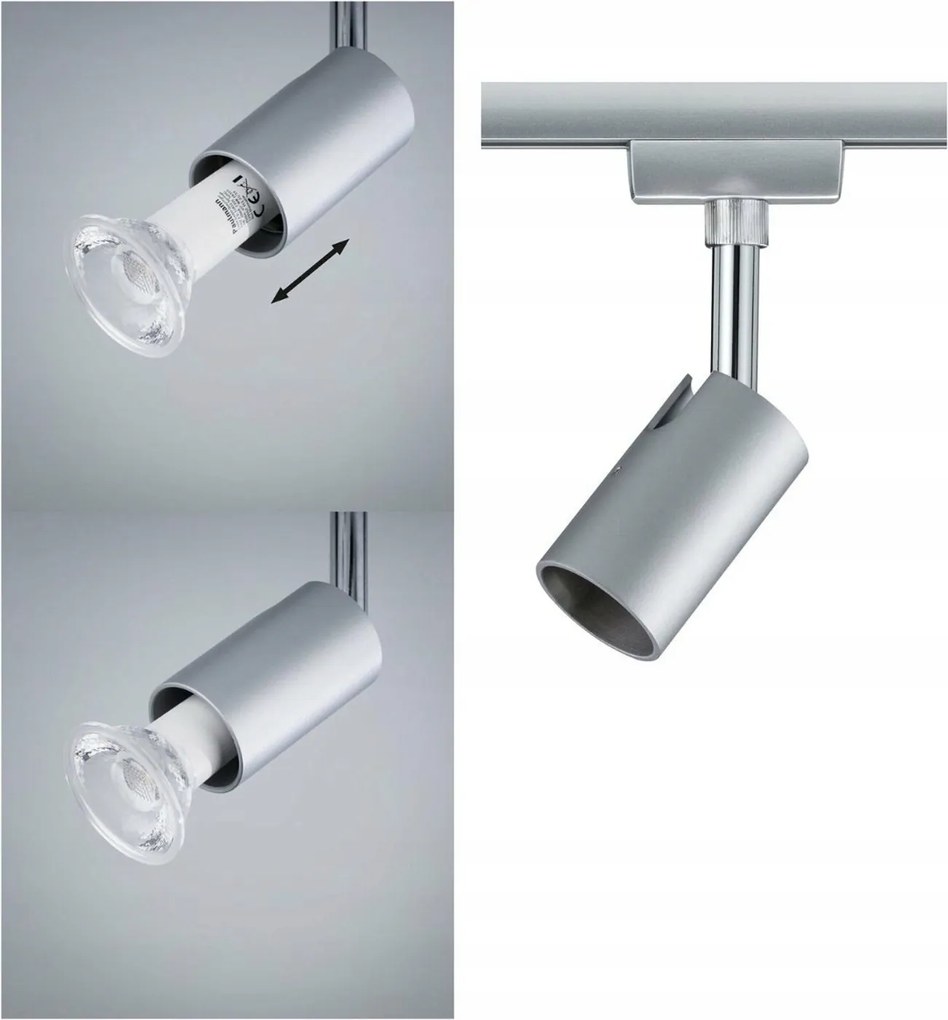 Paulmann URail Spot Pure I króm matt lámpa, fényforrás nélkül, max. 10W GU10