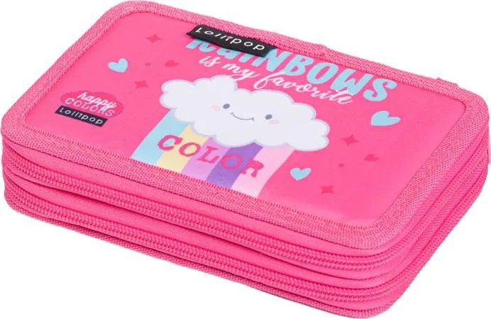 Tolltartó, 2 emeletes, cipzáras, LIZZYSULI, Lollipop Rainbow (TICLTT2ELR)