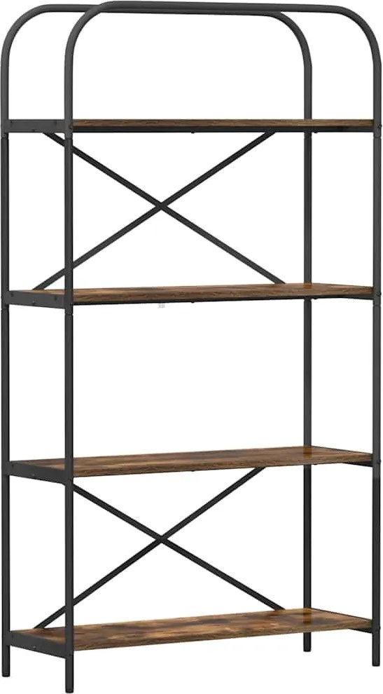 vidaXL Könyvespolc Füstölt tölgy 80 x 30 x 146 cm Faanyag