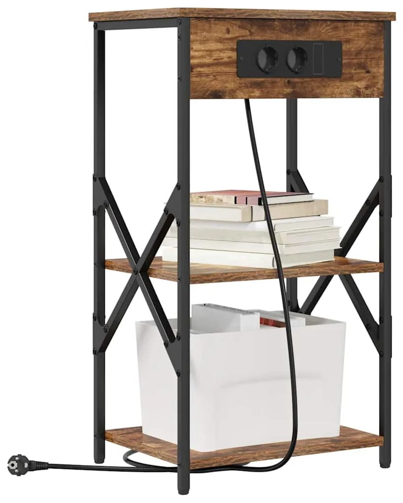 Éjjeli Szekrények 2 pcs Füstölt tölgy 41 x 31 x 76 cm Faanyag