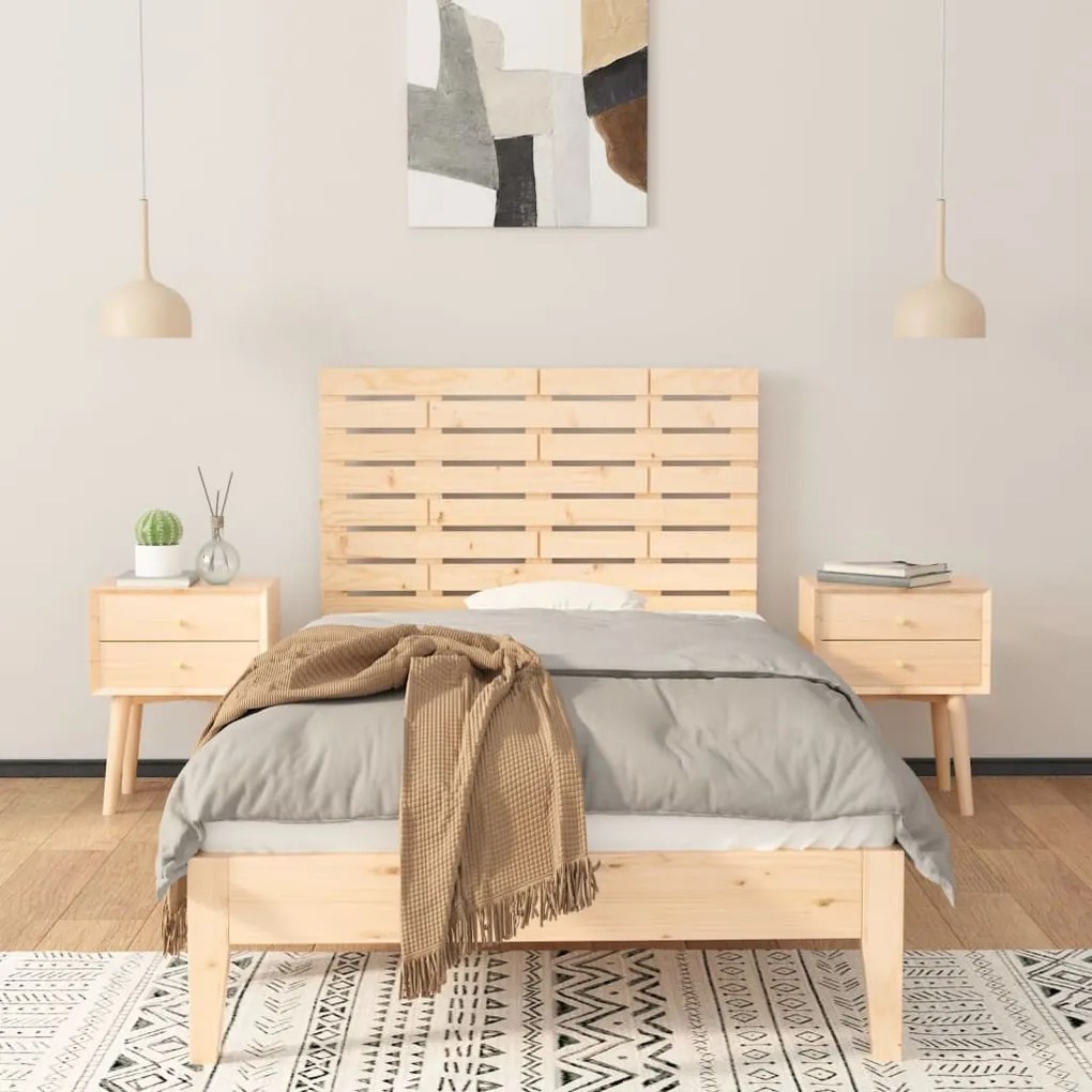tömör fenyőfa fali fejtámla 81x3x63 cm