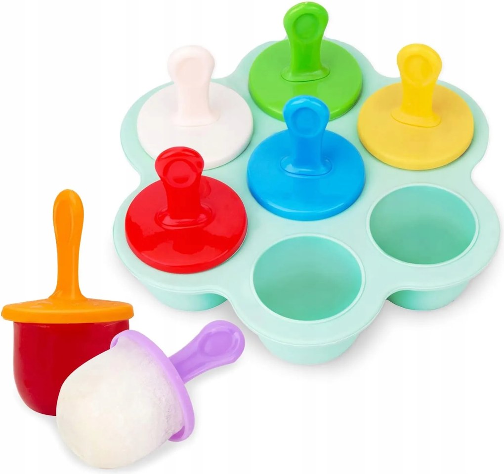 Szilikon fagylaltformák fedéllel és pálcikákkal R2