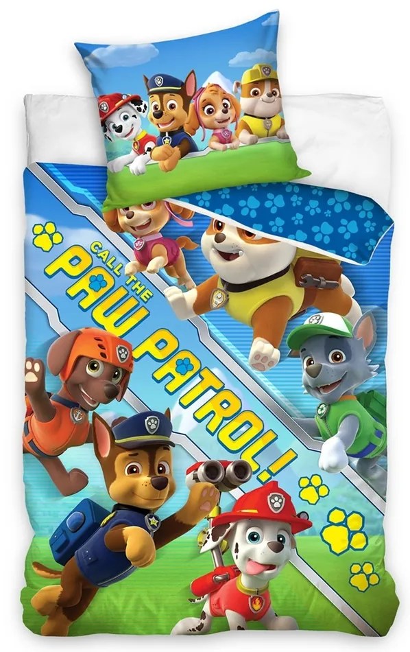 Mancs őrjárat gyermek pamut ágynemű Úton a segítség, 140 x 200 cm, 70 x 90 cm