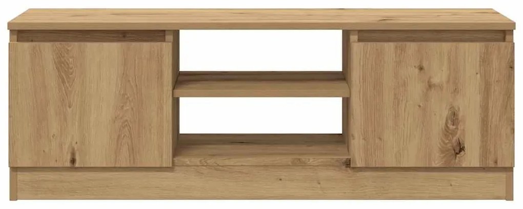 kézműves tölgy színű szerelt fa TV-szekrény 102x30x36 cm