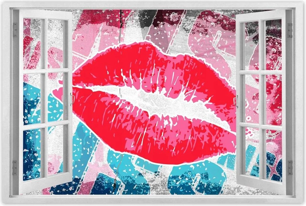 Poszterek 90x60 Csábító ajkak Csók