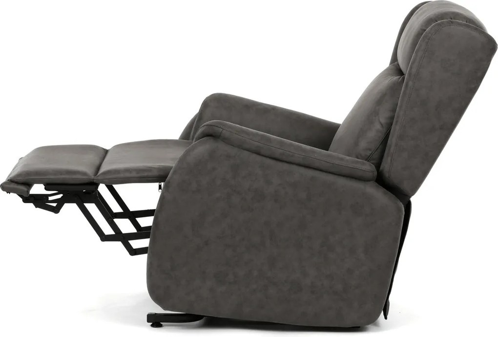 Fekete elektromos relaxfotel kábeles vezérléssel, vintage szövet kárpitozással, TV-L8902 BK3