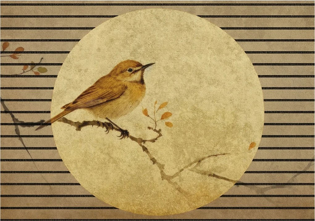 Dekoratív Fotótapéta Hálószoba Madár Harmónia 208x146 Ragasztó