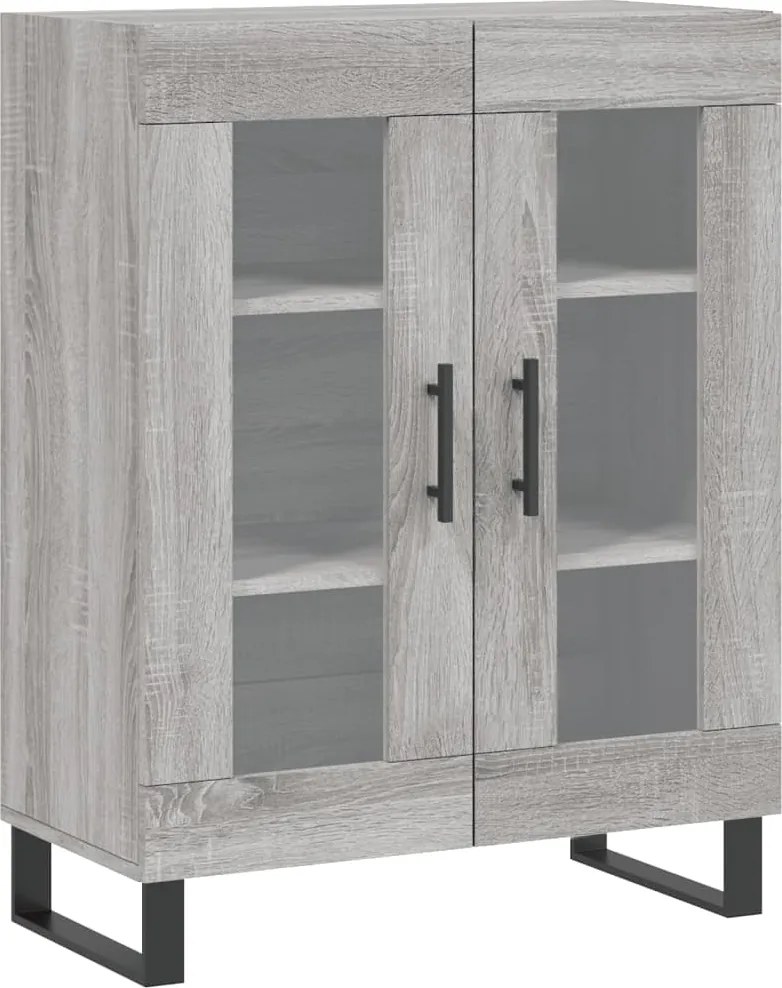 vidaXL szürke sonoma színű szerelt fa tálalószekrény 69,5 x 34 x 90 cm