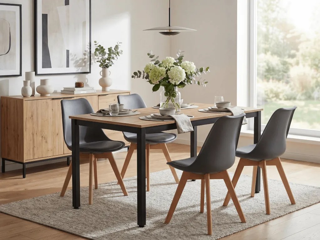 Sötétszürke KITO szék bükkfa lábakkal