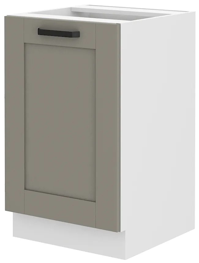 Alsó konyhaszekrény a mosogató alá Lucid 50 ZL 1F BB (claygrey + fehér). 1045441