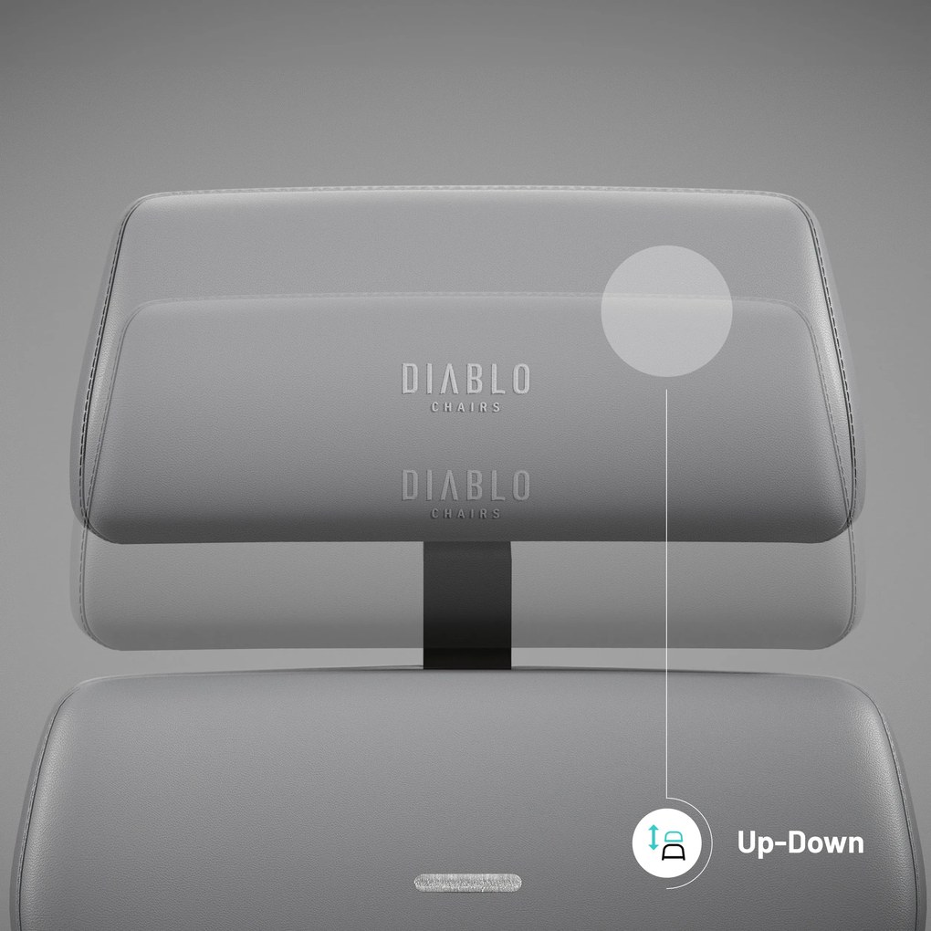 Irodai szék szürke, műbőr: Diablo V-Modular