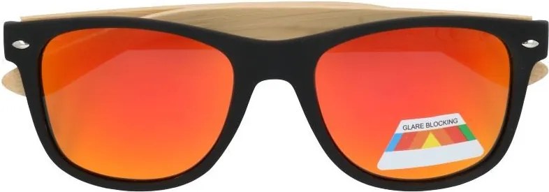 Narancssárga fa hatású tükrös „Wood 2” napszemüveg