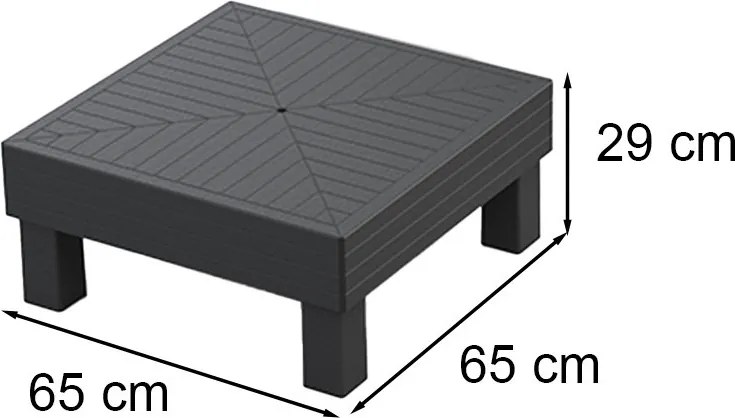 Elements balkon kerti bútor szett grafit