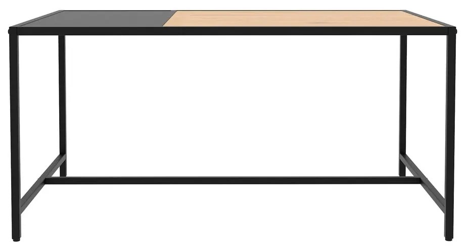 Fekete-natúr színű dohányzóasztal 60x100 cm Altino – Unique Furniture