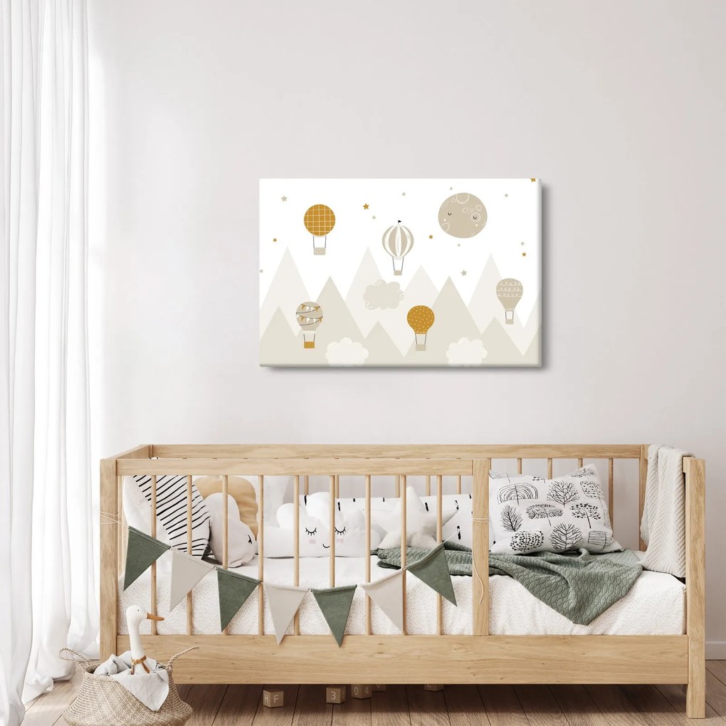 Kép - Repülő léggömbök (90x60 cm)