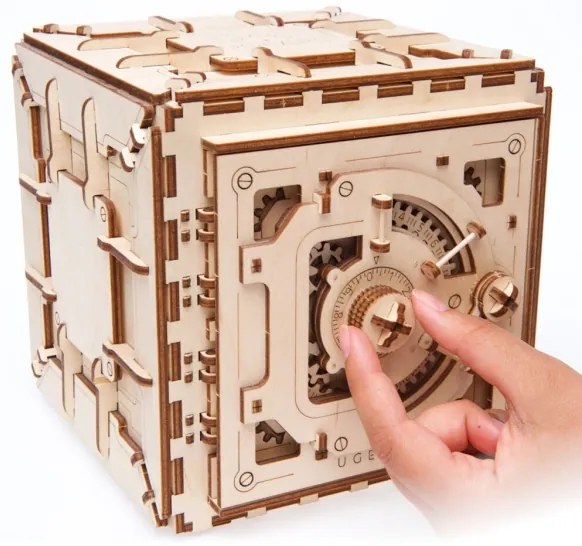 Ugears - 3D fa mechanikus puzzle Széf