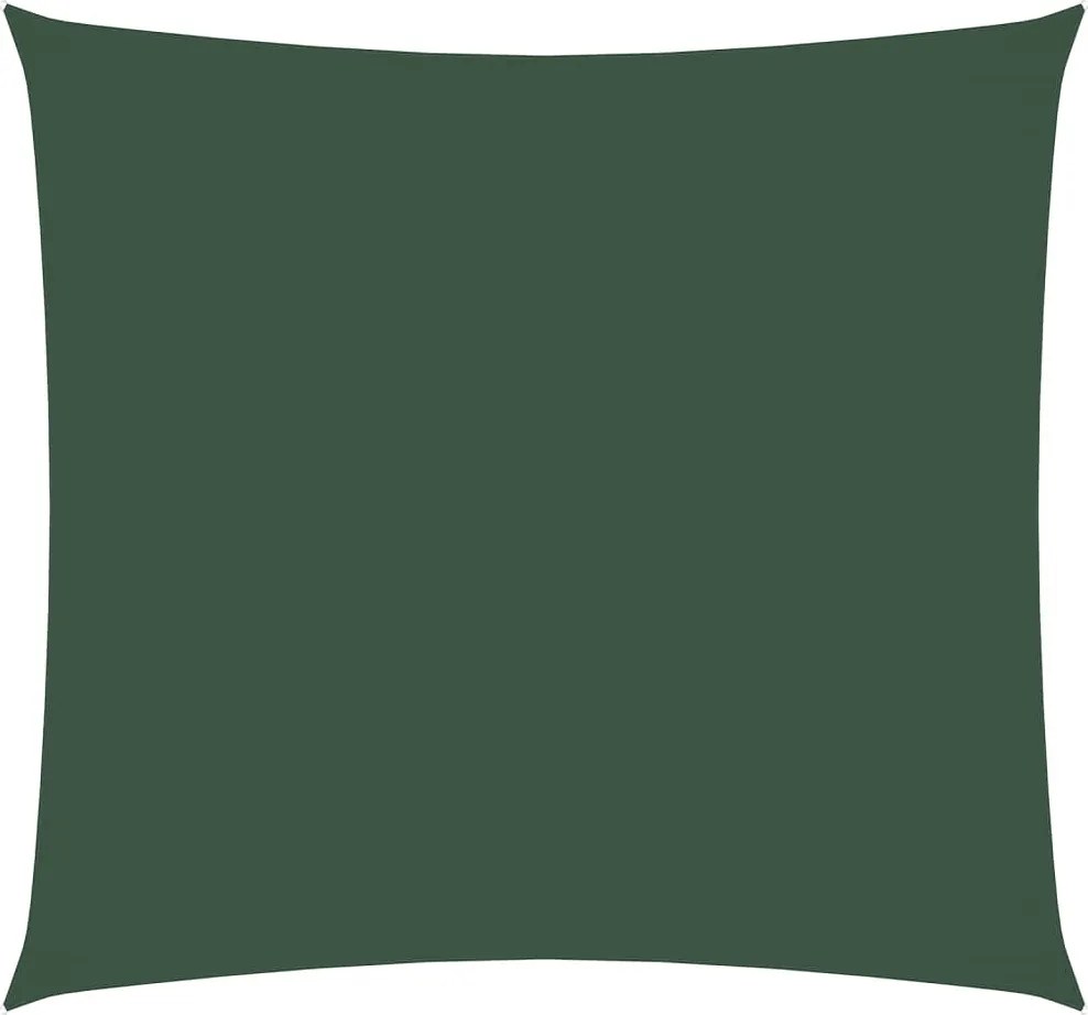 Sötétzöld négyzet alakú oxford-szövet napvitorla 4,5 x 4,5 m
