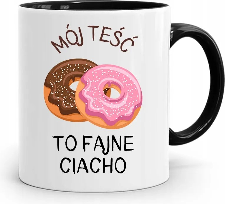 Fekete Bögre Az Apósomnak Az Apósom Egy Vagány Süti, fényképes nyomattal