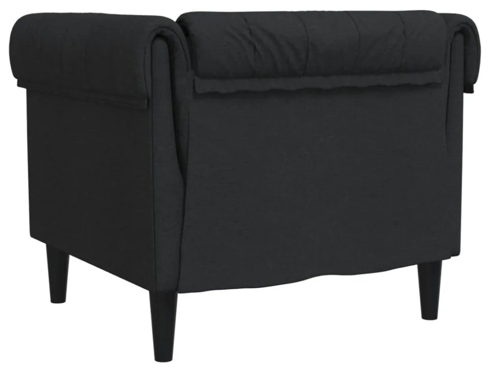 vidaXL fekete szövet Chesterfield kanapé
