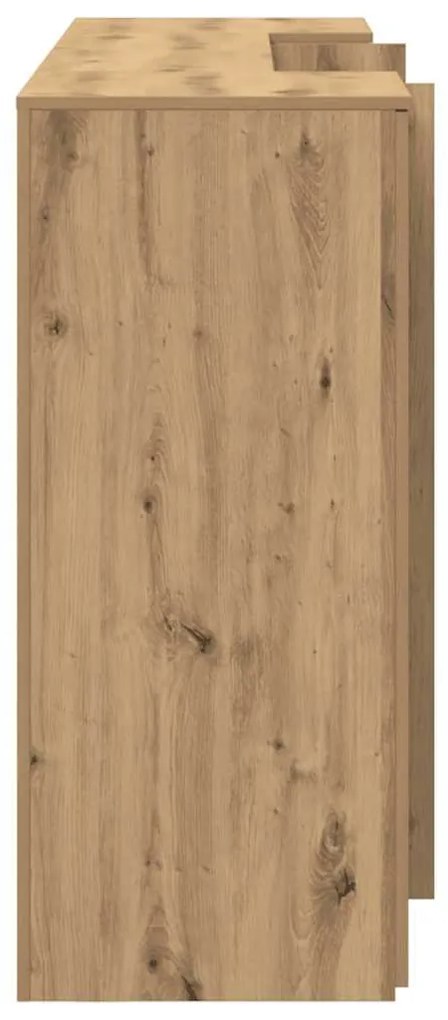 recepciós pult kézműves tölgy 200x50x103,5 cm szerelt fa
