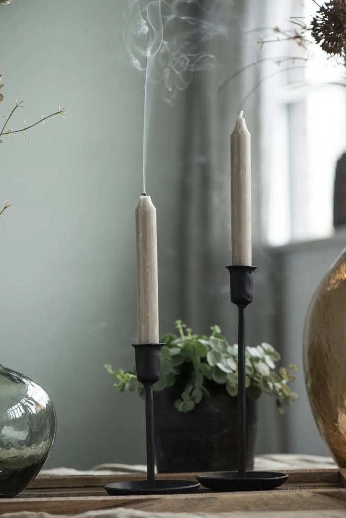 Gyertyatartó Fém Fekete Retro Kézzel Ib Laursen