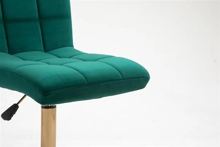HR7009CROSS Sötétzöld modern velúr szék arany lábbal