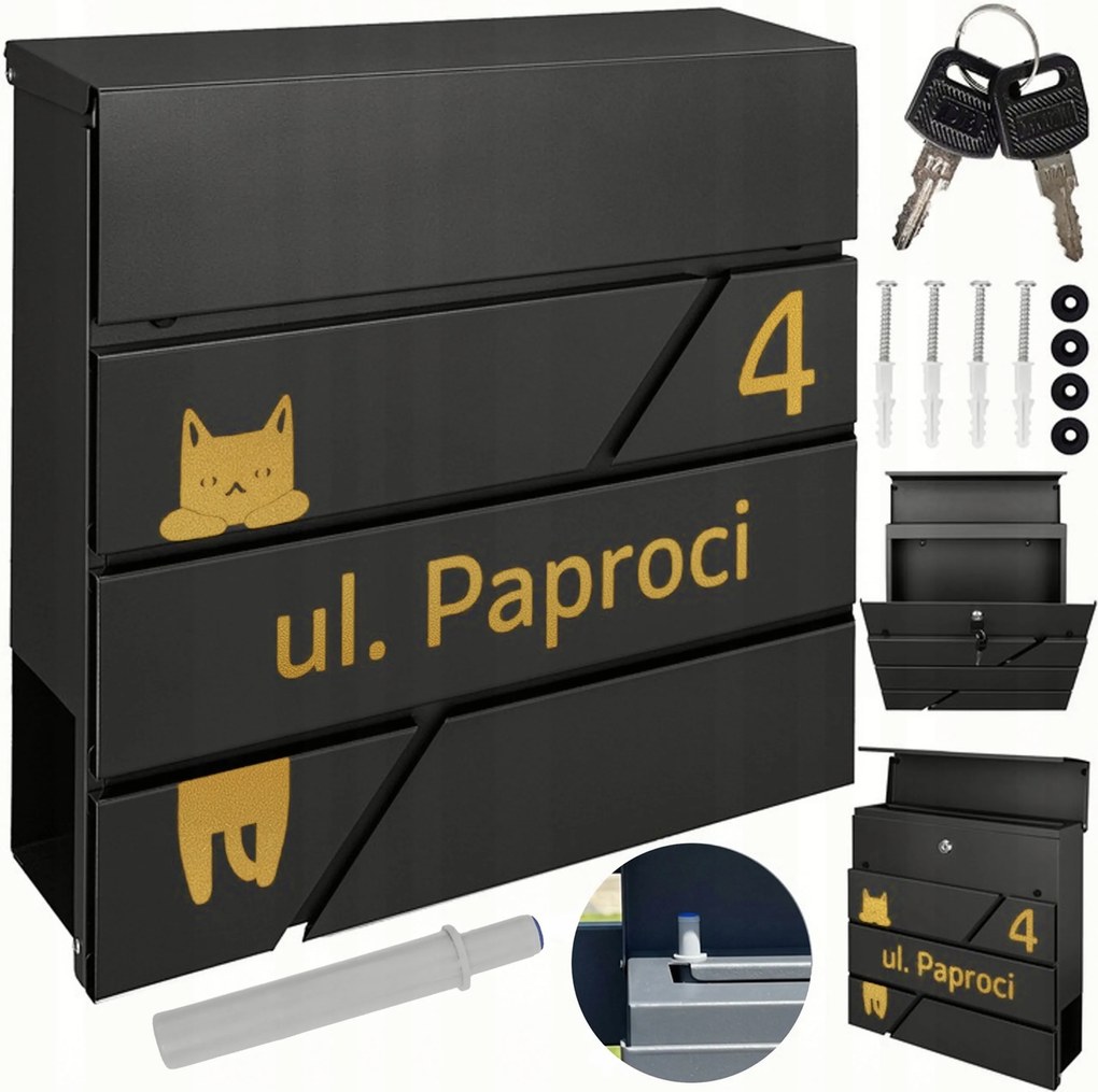 Postaláda Modern Levelekhez Arany Minta