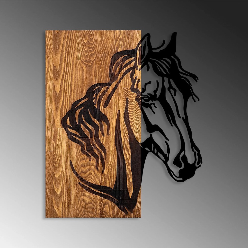 Fa fali dekoráció, Horse 1