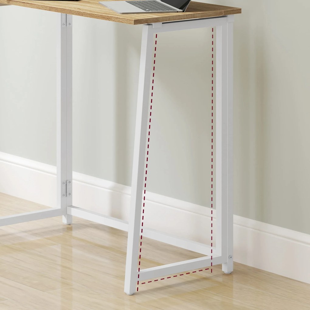 Dolgozószobai szett – összecsukható íróasztal ZARIMO 80×40 cm fehér + irodai szék AVOLA VELVET kék