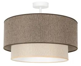 Duolla -  Felületre szerelhető csillár BOHO ECO RECYCLING 1xE27/15W/230V átm. 45 cm barna/krémes