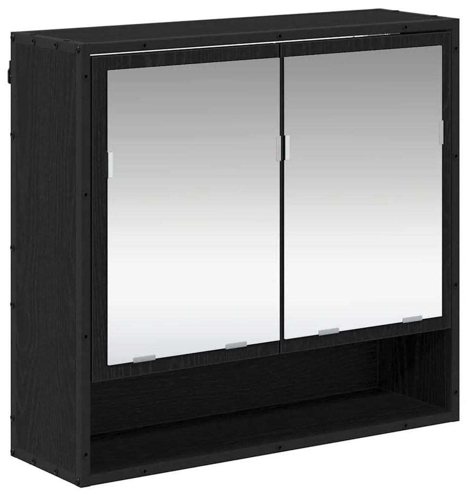 Fürdőszoba bútor szett 4 pcs Musta tammi 35 x 37.5 x 188.5 cm