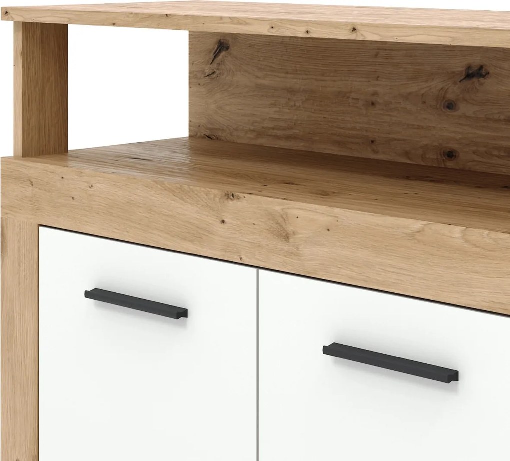 Komoda BLAGO 190 cm Dąb Artisan/Biały