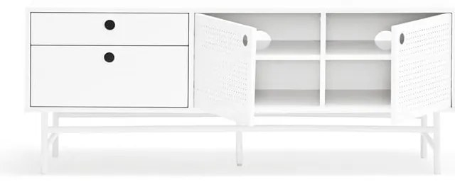 Fehér TV-állvány 140x52 cm Punto - Teulat