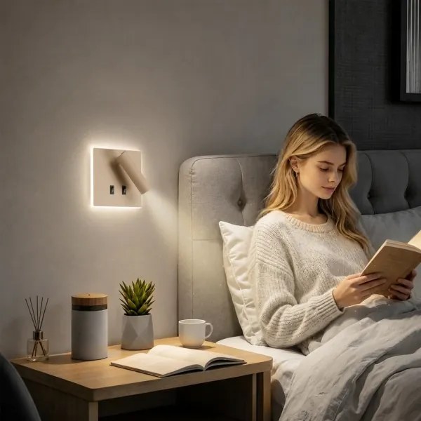 BRILAGI - LED fali spotlámpa ZAYA DOUBLE LED/8W/230V + LED/3W bézs