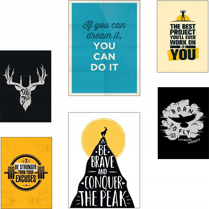 Komplett Galéria 6db Poszter Keret Nélkül Kpba 296