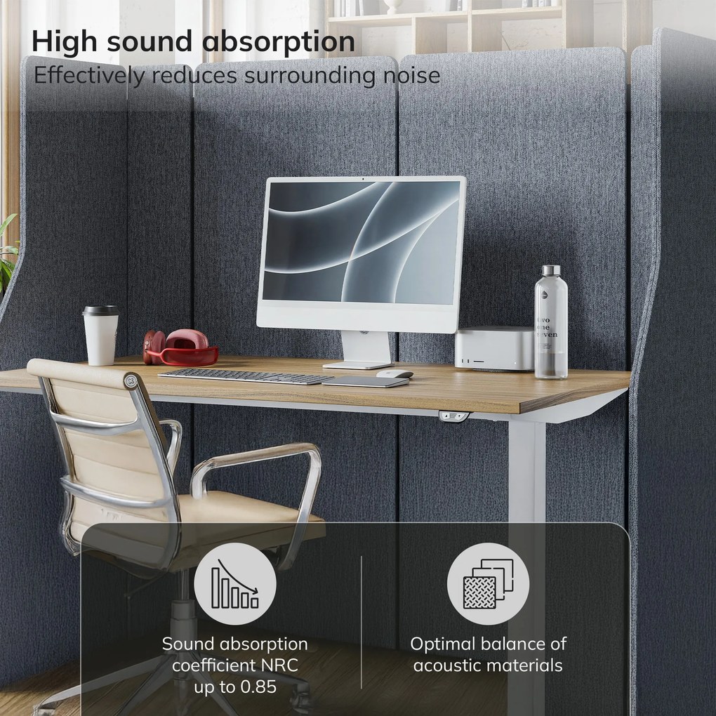 akusztikus falpanel SADIE Carbon Fog 280/145 cm