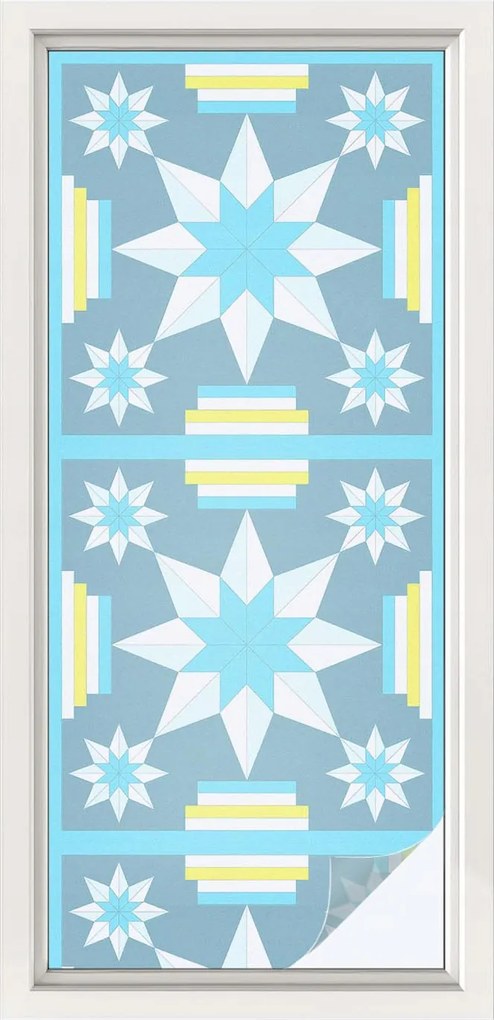 Tejfólia Ablaküveg Védelem és Adatvédelem Csillag mintás 50x116