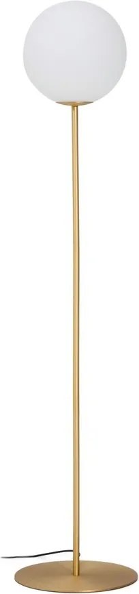 Fehér-aranyszínű állólámpa üveg búrával (magasság 165 cm) Brisia – Kave Home