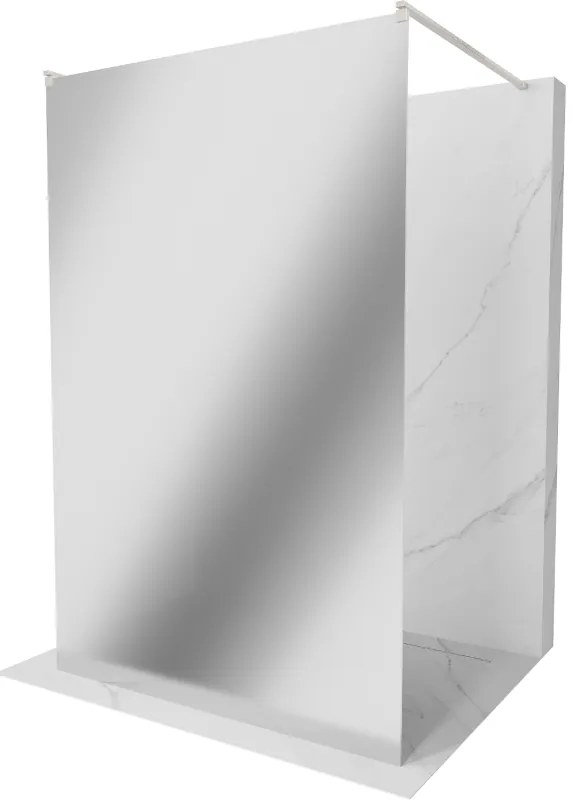 Mexen Kioto, Walk-In zuhany paraván 110 x 200 cm, 8 mm-es üveg tükörminta, csiszolt acél profil, 800-110-002-97-50